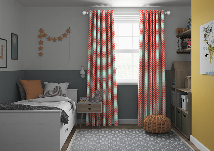 Zap, Coral - Made to Measure Curtains - Image 5